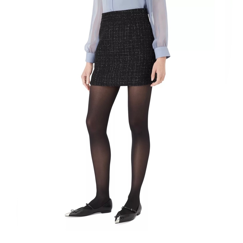 NWOT Emporio Armani Metallic Threaded Tweed Mini Skirt